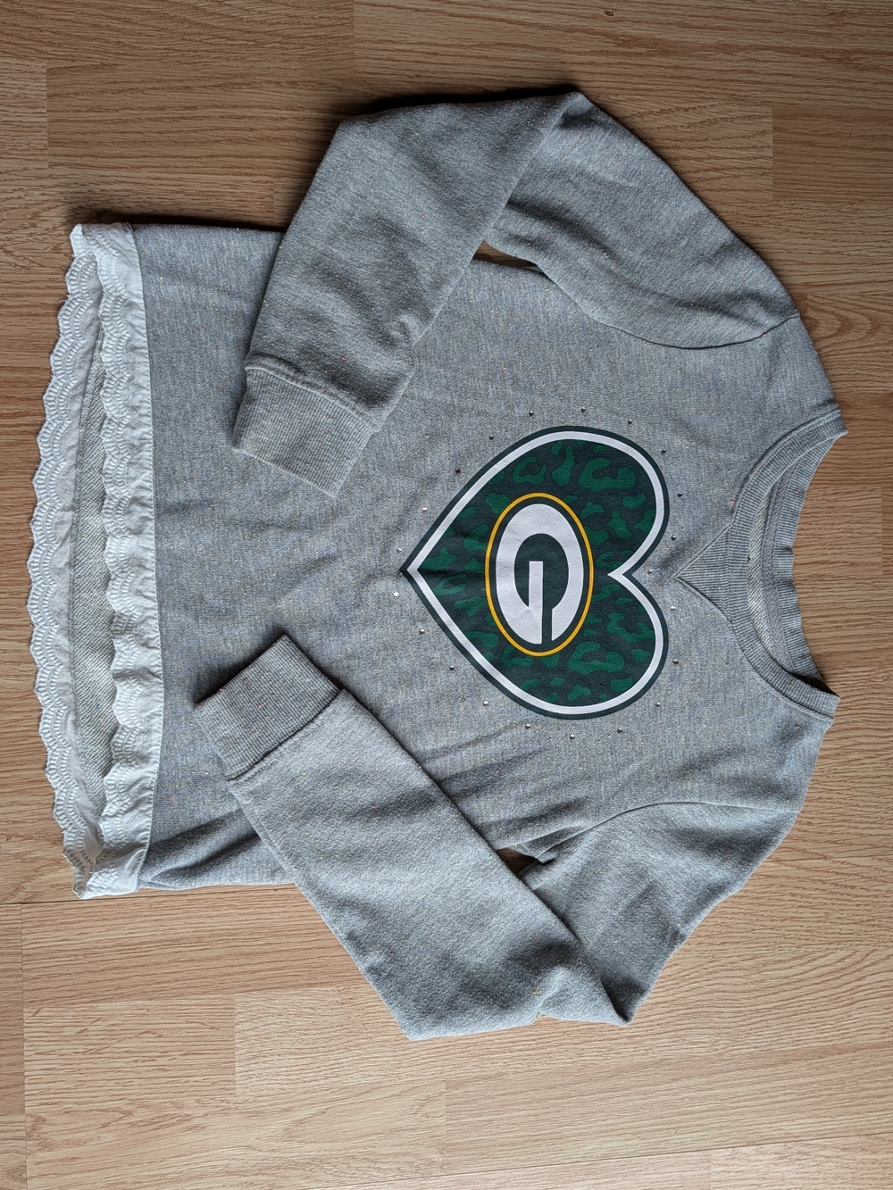 NFL Packers Girls Crewneck Sweatshirt (10/12)